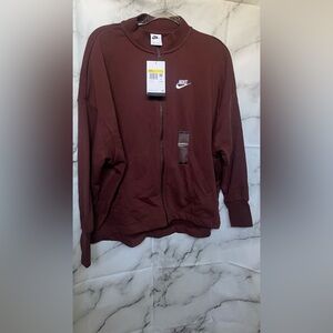 Nike Chocolate Brown Full-Zip Jacket